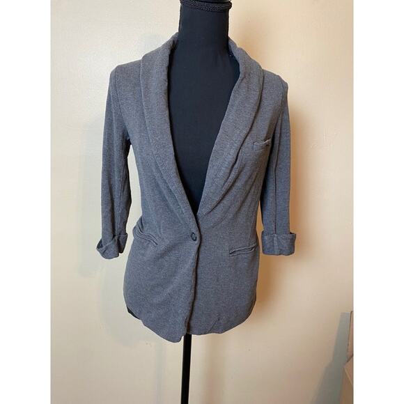 Joie Neville Knit Blazer XXS Gray Jacket Classy - Picture 2 of 7